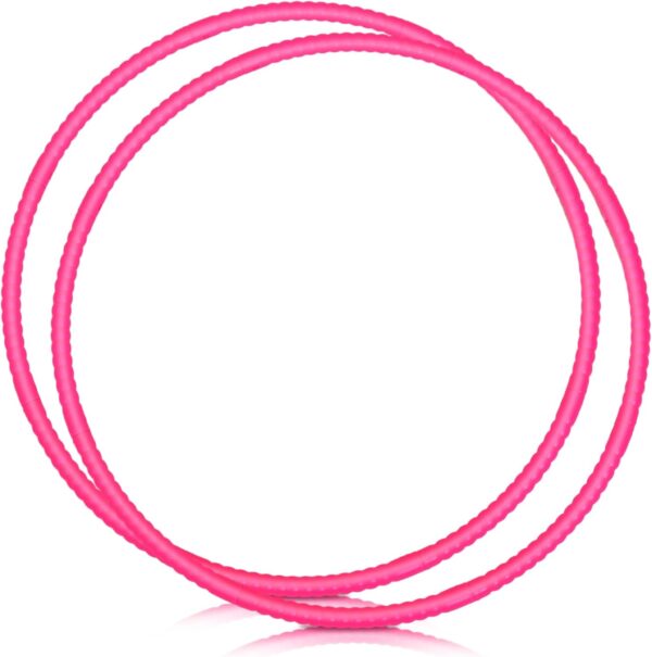 2 Pcs Toy Hoop Exercise Hoop Detachable Adjustable Plastic Hoop Playground Equipment for School Colored Hoop Circles Exercise Ring for Teens Dog Agility Equipment(Rose Red,23 Inch)