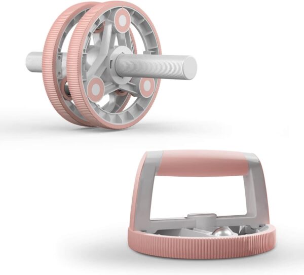 Wheel 14-in-1Exercise Roller Wheel Kit for Abdominal & Core Strength Training Perfect Home Gym Equipment for Women (Pink)