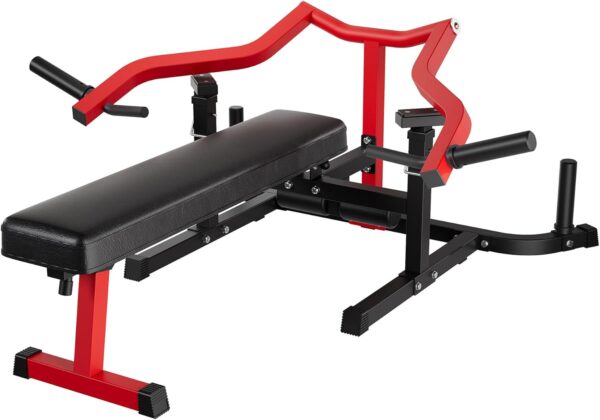 Chest Press Machine, Bench Press Machine with Independent Converging Arms, Adjustable Weight Bench for Chest, Ab Workouts, Shoulder Home Gym Equipment