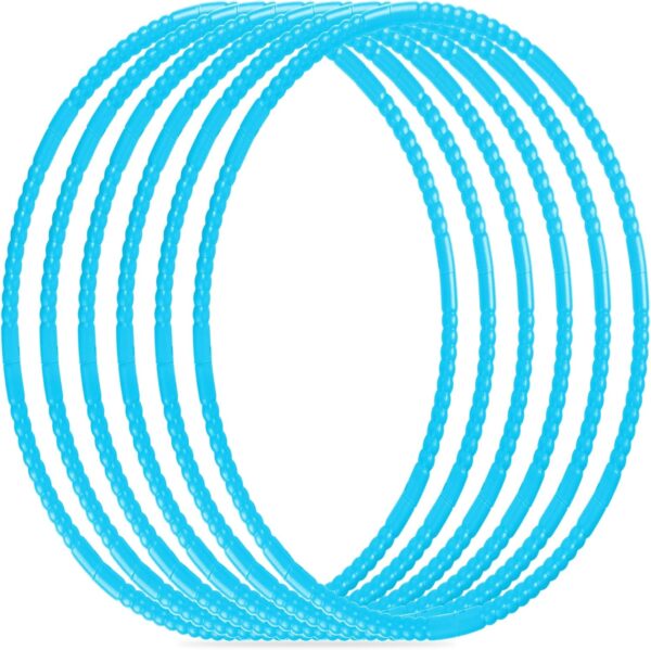 6PCS Toy Hoop Bundle Pack Color Toy Hoop for Kids Exercise Ring Toy Fitness Hoops Snap Together Detachable Adjustable Weight Size Plastic Hoop Exercise Hoops for Sports
