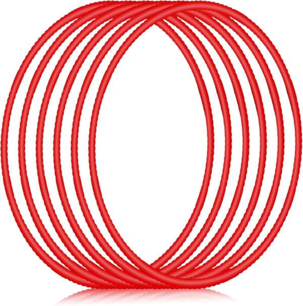 6 Pcs Exercise Hoop Detachable Adjustable Plastic Toy Hoop Playground Toys Colored Hoop Circles for Teens Games Gymnastics Dog Agility Equipment Party Decor