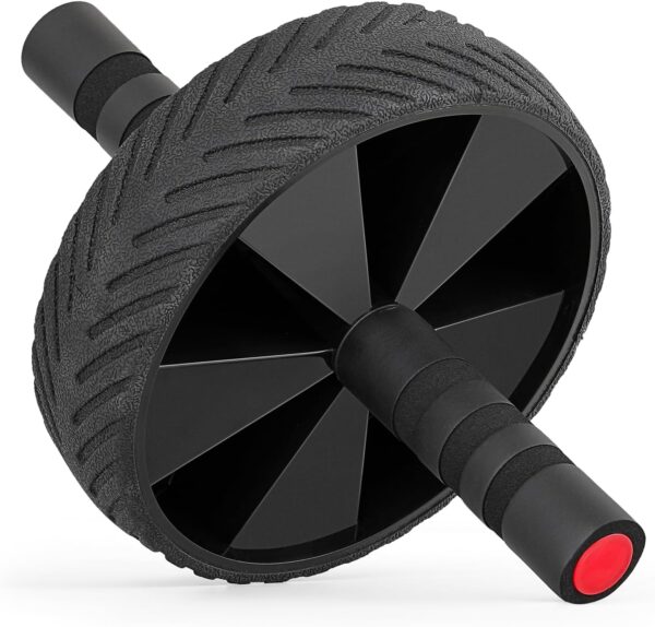Wheel with Non-Slip Handle, Home Gym Fitness Equipment for Abdominal Core Workout,  for Men & Women, Supports Up to 330 lbs, Black