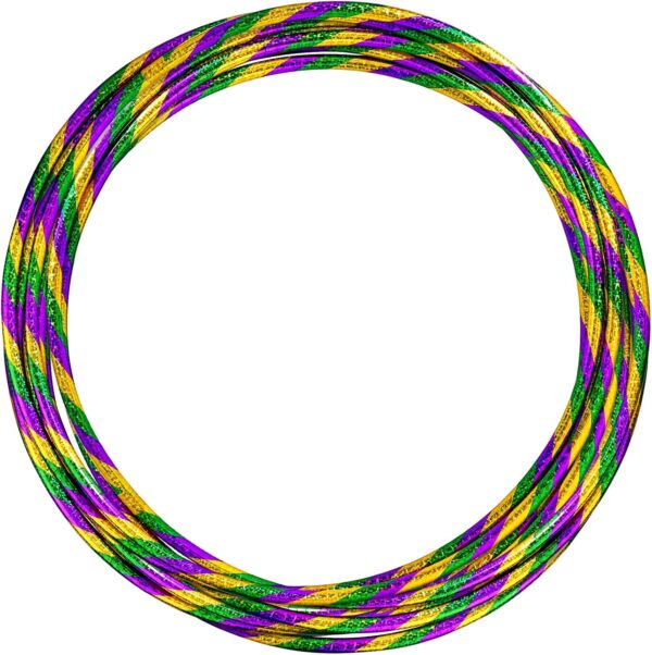 12 Pack 24 inch Exercise Hoop Plastic Glitter Hoop Obstacle Course Ring Toy Hoop for Adult Party Gymnastic Playing for Parade Decoration Games Performance Outdoor Sports